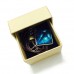 夜光 天然 水晶 ペンダント 光る ネックレス 光補給 パワーストーン アクセサリー 蓄光 リジナル ブランド 箱付 ブルー 青い 光